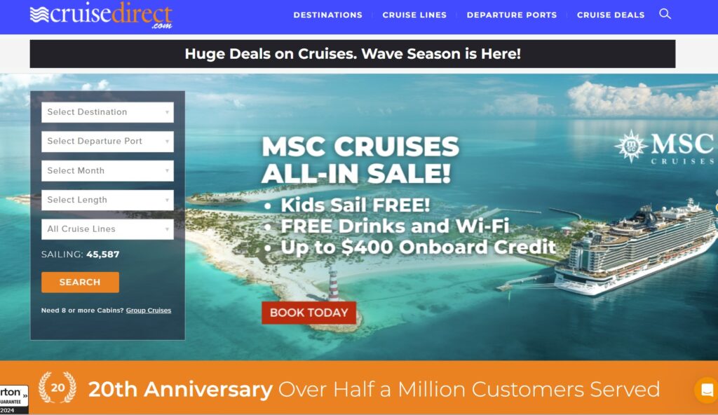 Cruise Direct travel affiliate program